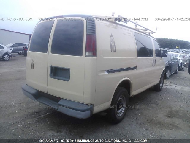 1GCGG25R721236364 - 2002 CHEVROLET EXPRESS G2500  BEIGE photo 4