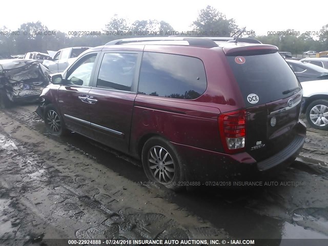 KNDMH4C75C6429470 - 2012 KIA SEDONA EX RED photo 3