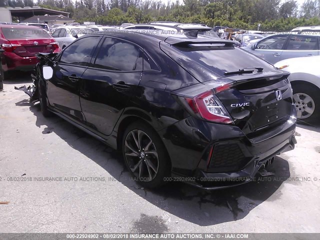 SHHFK7H97JU222049 - 2018 HONDA CIVIC SPORT TOURING BLACK photo 3