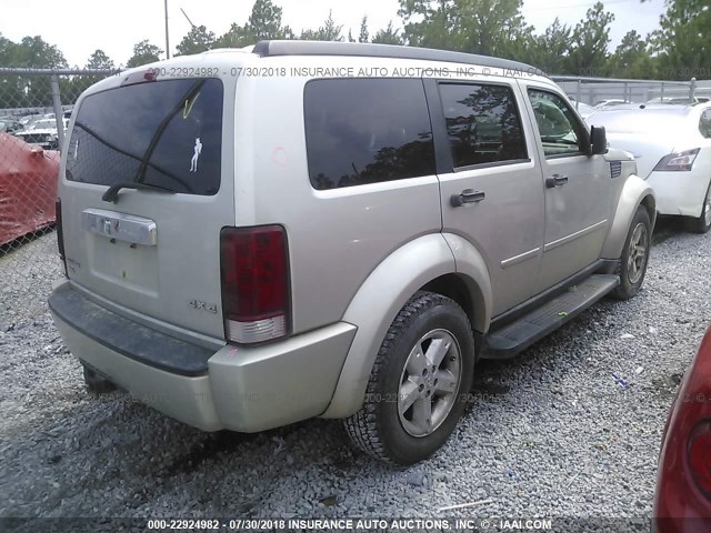 1D8GU58K08W129792 - 2008 DODGE NITRO SLT SILVER photo 4