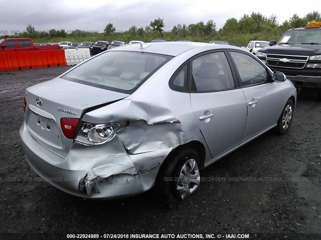 KMHDU4AD0AU955174 - 2010 HYUNDAI ELANTRA BLUE/GLS/SE SILVER photo 4