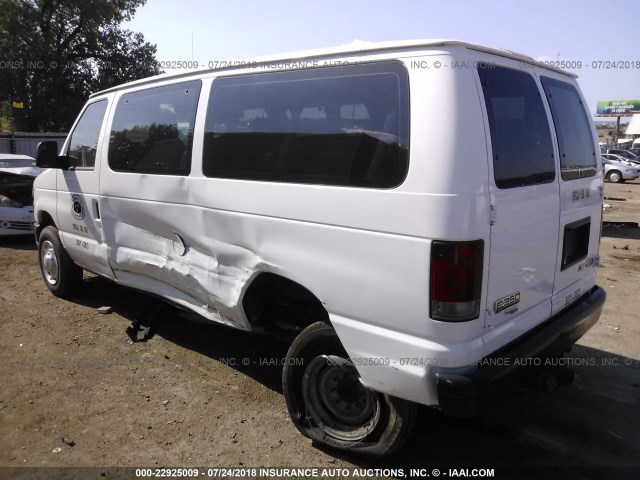 1FBNE3BL6CDA38429 - 2012 FORD ECONOLINE E350 SUPER DUTY WAGON WHITE photo 3