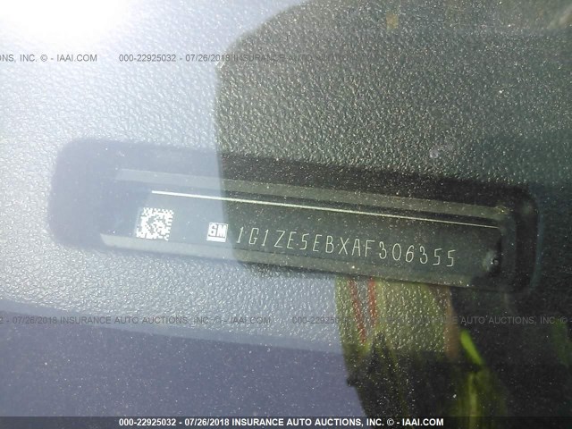 1G1ZE5EBXAF306355 - 2010 CHEVROLET MALIBU LTZ 银色 照片 9