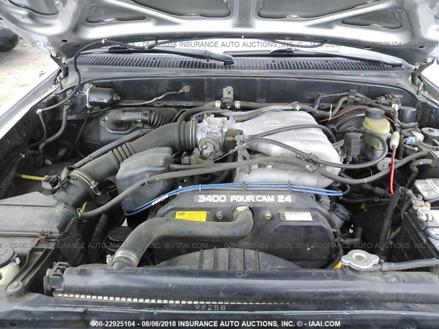 4TASN92N9YZ641013 - 2000 TOYOTA TACOMA XTRACAB PRERUNNER ვერცხლისფერი ფოტო 10