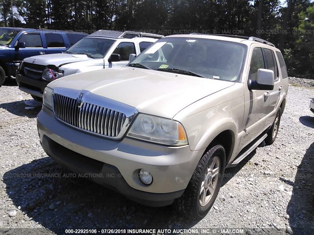 5LMEU88H25ZJ30036 - 2005 LINCOLN AVIATOR 金色 照片 2