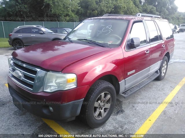 1FMFU15517LA51195 - 2007 FORD EXPEDITION XLT RED photo 2