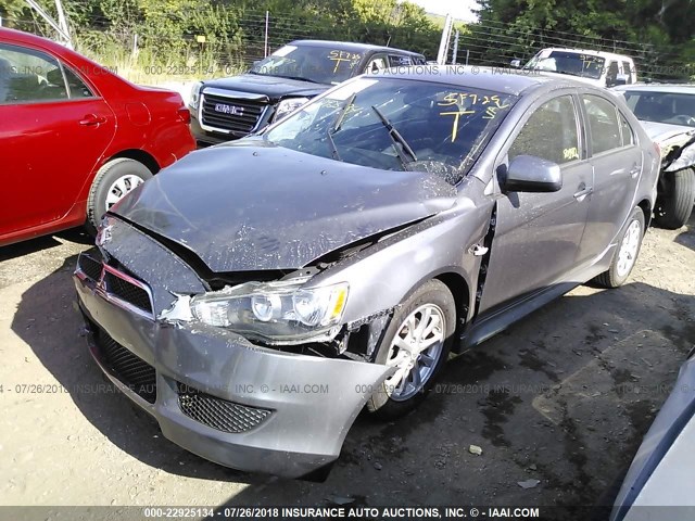 JA32X2HU4BU018387 - 2011 MITSUBISHI LANCER ES/ES SPORT GRAY photo 2