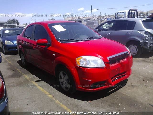 KL1TD56668B082432 - 2008 CHEVROLET AVEO LS RED photo 1