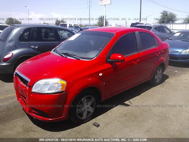 KL1TD56668B082432 - 2008 CHEVROLET AVEO LS RED photo 2