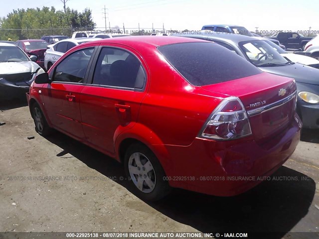 KL1TD56668B082432 - 2008 CHEVROLET AVEO LS RED photo 3