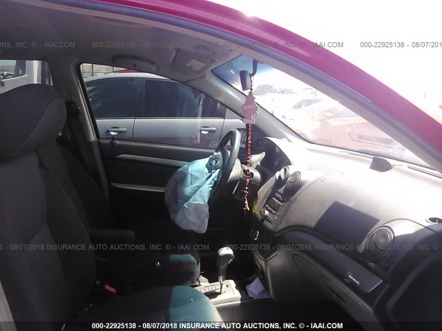 KL1TD56668B082432 - 2008 CHEVROLET AVEO LS RED photo 5