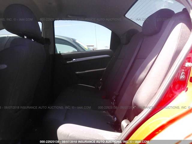 KL1TD56668B082432 - 2008 CHEVROLET AVEO LS RED photo 8