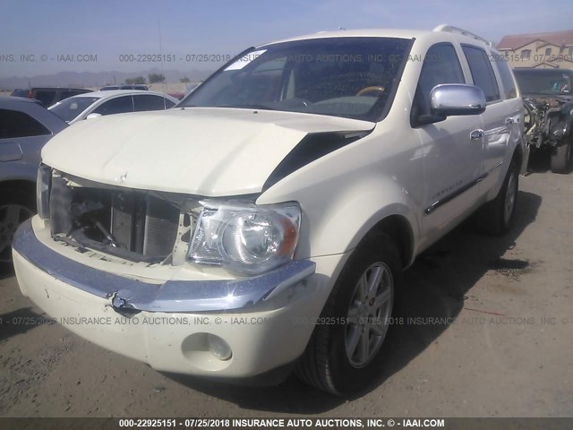 1A8HX58NX8F135967 - 2008 CHRYSLER ASPEN LIMITED WHITE photo 2