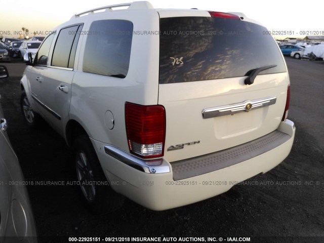 1A8HX58NX8F135967 - 2008 CHRYSLER ASPEN LIMITED WHITE photo 3