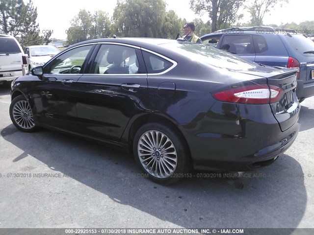 3FA6P0K95FR115919 - 2015 FORD FUSION TITANIUM BLACK photo 3