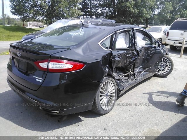 3FA6P0K95FR115919 - 2015 FORD FUSION TITANIUM BLACK photo 4