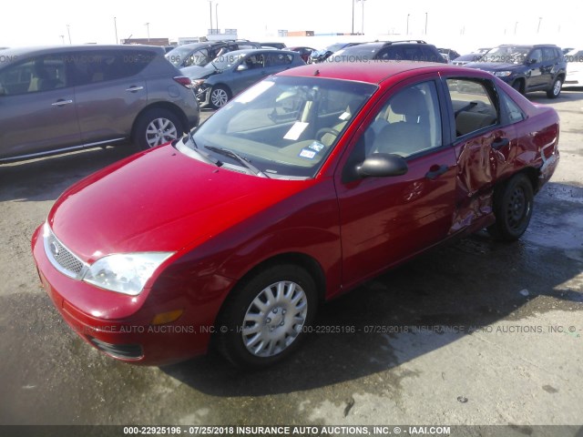 1FAFP34N87W172643 - 2007 FORD FOCUS ZX4/S/SE/SES RED photo 2