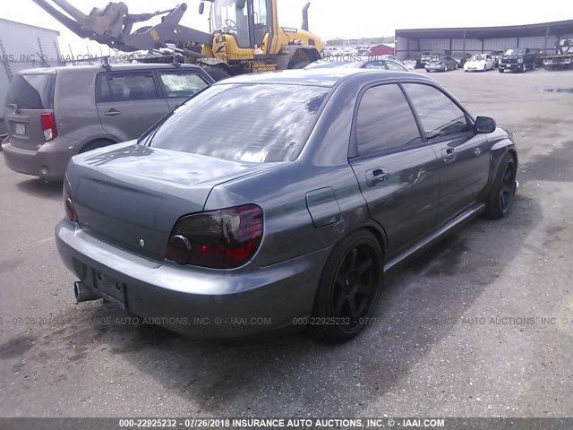 JF1GD29694G516303 - 2004 SUBARU IMPREZA WRX GRAY photo 4