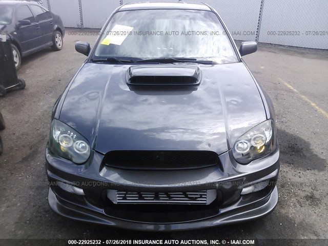 JF1GD29694G516303 - 2004 SUBARU IMPREZA WRX GRAY photo 6