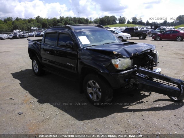 5TELU42N77Z373175 - 2007 TOYOTA TACOMA DOUBLE CAB BLACK photo 1