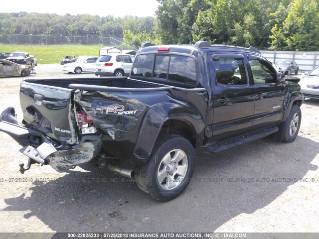 5TELU42N77Z373175 - 2007 TOYOTA TACOMA DOUBLE CAB შავი ფოტო 4