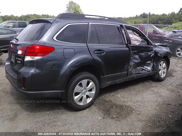 4S4BRBCC0C3203405 - 2012 SUBARU OUTBACK 2.5I PREMIUM GRAY photo 4