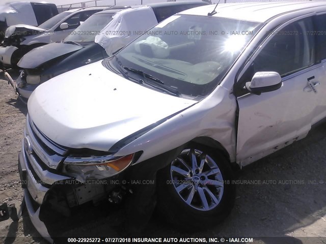 2FMDK3KC2BBB14857 - 2011 FORD EDGE LIMITED WHITE photo 6