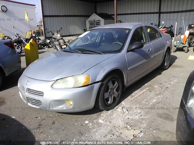 1B3AJ56U81N503046 - 2001 DODGE STRATUS ES SILVER photo 2