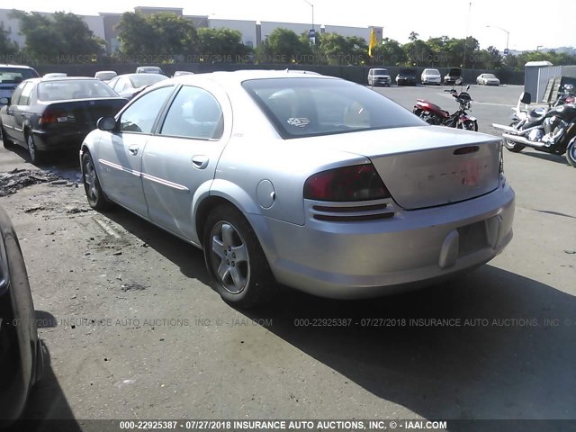 1B3AJ56U81N503046 - 2001 DODGE STRATUS ES SILVER photo 3