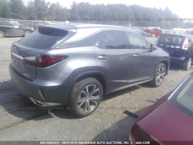 2T2BZMCA6HC111417 - 2017 LEXUS RX 350/BASE/F SPORT GRAY photo 4