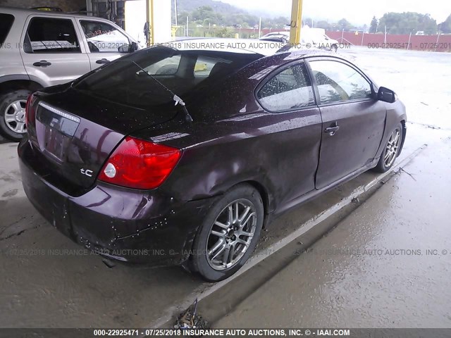 JTKDE167X50045489 - 2005 TOYOTA SCION TC 紫色 照片 4
