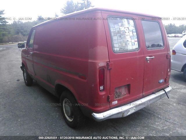 1FTDE04Y2DHA35181 - 1983 FORD ECONOLINE E100 VAN RED photo 3