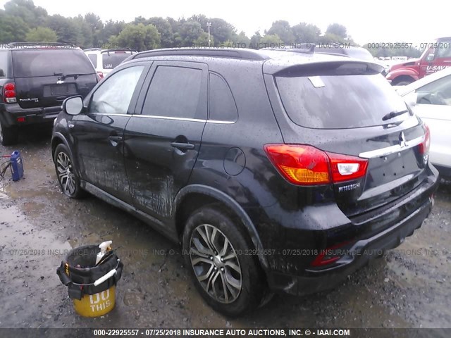 JA4AR4AW5JZ026542 - 2018 MITSUBISHI OUTLANDER SPORT SEL/GT BLACK photo 3