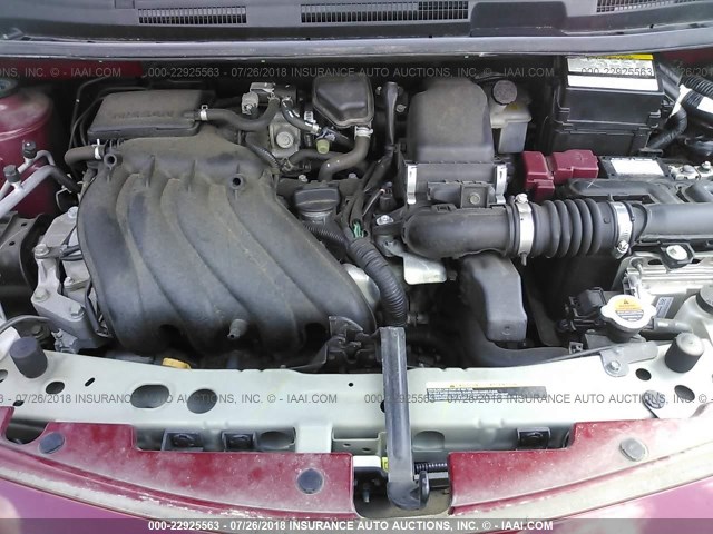3N1CE2CP8FL369609 - 2015 NISSAN VERSA NOTE S/S PLUS/SV/SL/SR RED photo 10