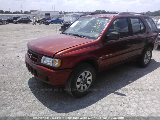 4S6DM58W014406420 - 2001 HONDA PASSPORT EX/LX 勃艮第红 照片 2