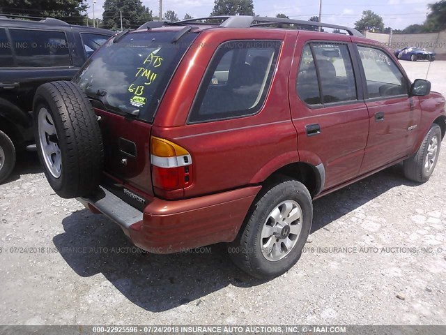 4S6DM58W014406420 - 2001 HONDA PASSPORT EX/LX 勃艮第红 照片 4