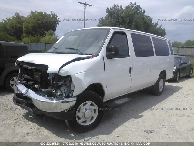 1FBSS3BL3EDA03698 - 2014 FORD ECONOLINE E350 SUPER DUTY WAGON WHITE photo 2