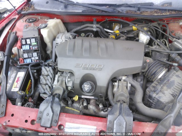 2G1WX12K549311776 - 2004 CHEVROLET MONTE CARLO SS წითელი ფოტო 10