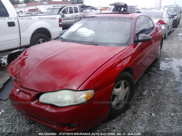 2G1WX12K549311776 - 2004 CHEVROLET MONTE CARLO SS RED photo 2