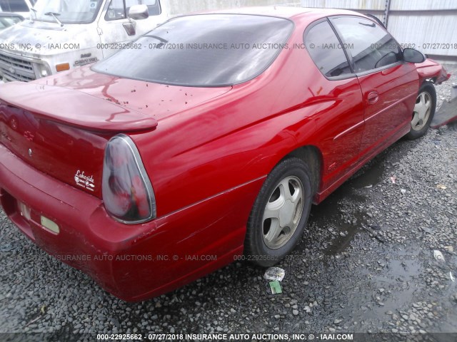 2G1WX12K549311776 - 2004 CHEVROLET MONTE CARLO SS RED photo 4
