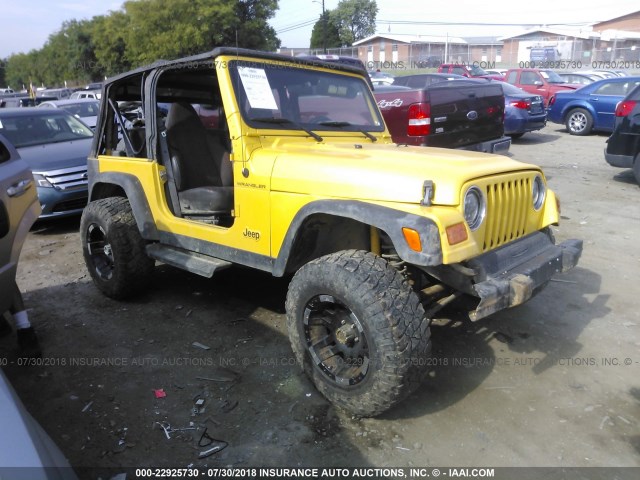 1J4FA29P1YP705096 - 2000 JEEP WRANGLER / TJ SE YELLOW photo 1