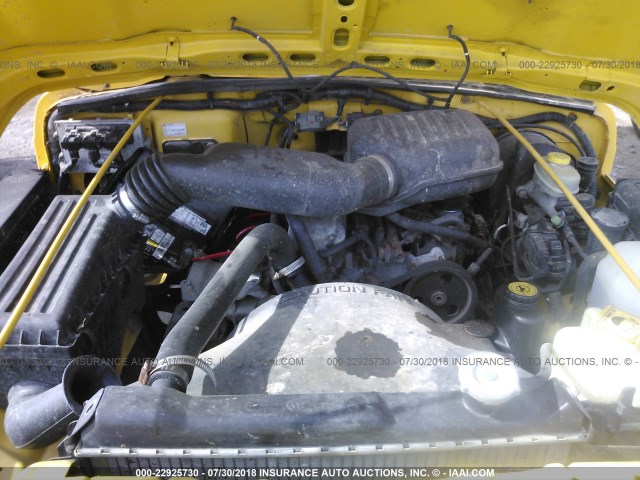 1J4FA29P1YP705096 - 2000 JEEP WRANGLER / TJ SE YELLOW photo 10