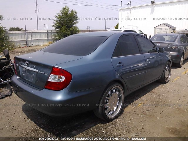 4T1BE32K92U604681 - 2002 TOYOTA CAMRY LE/XLE/SE 蓝色 照片 4