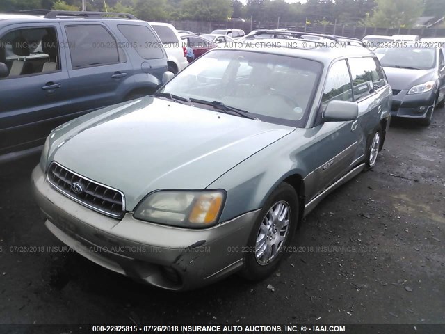 4S3BH686547645673 - 2004 SUBARU LEGACY OUTBACK LIMITED GREEN photo 2