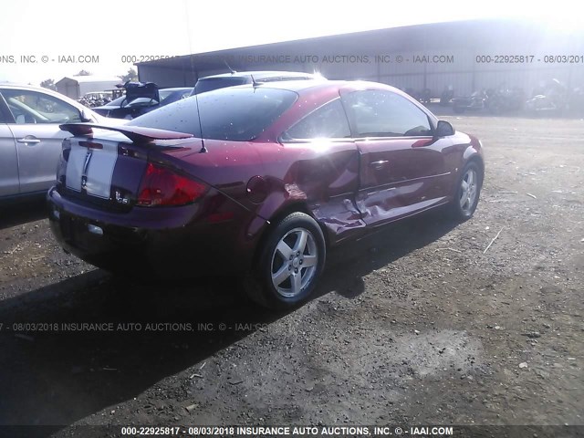 1G2AS18H397211331 - 2009 PONTIAC G5 RED photo 4