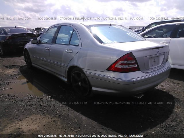 WDBRF52HX6E022538 - 2006 MERCEDES-BENZ C GENERATION 2006 230 SILVER photo 3