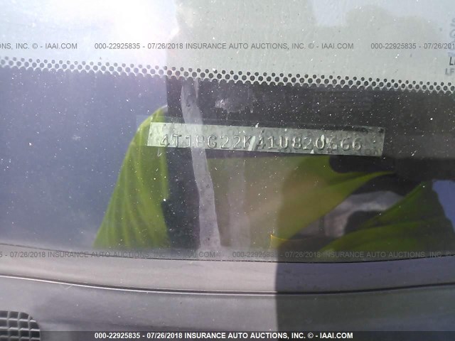 4T1BG22K41U820666 - 2001 TOYOTA CAMRY CE/LE/XLE 银色 照片 9