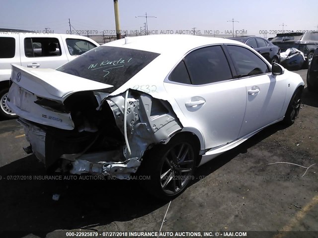 JTHBA1D26G5038545 - 2016 LEXUS IS 200T WHITE photo 4