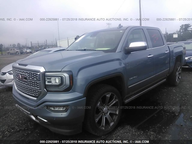 3GTU2PEC9GG303310 - 2016 GMC SIERRA K1500 DENALI BLUE photo 2