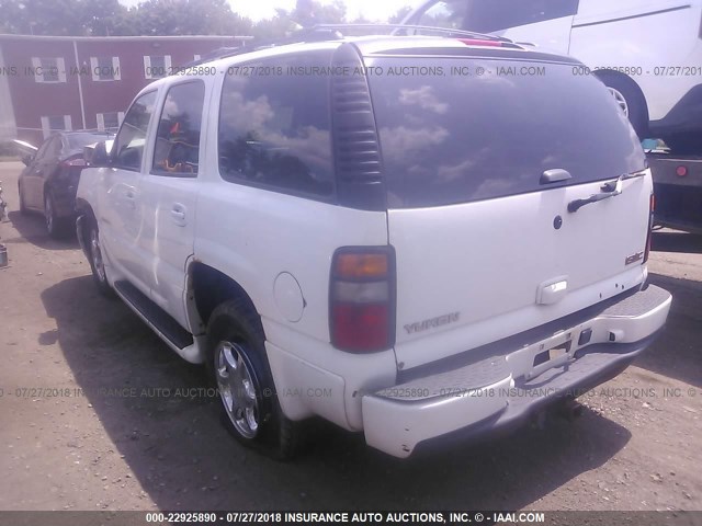 1GKEK63U45J237906 - 2005 GMC YUKON DENALI WHITE photo 3